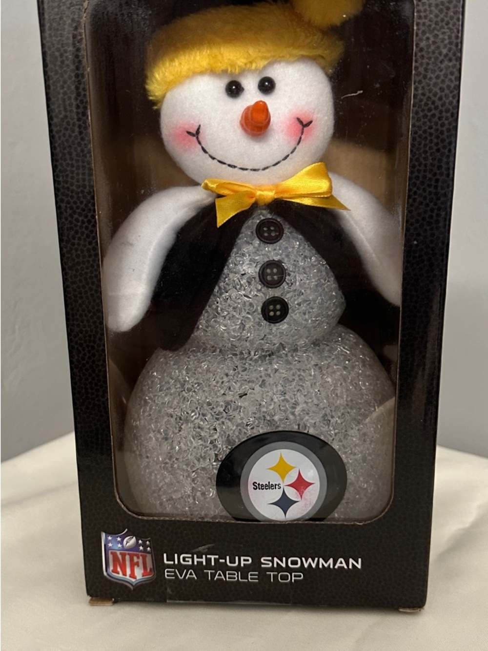 NFL Pittsburgh Steelers Light-Up Snowman EVA Table Top - Black & White